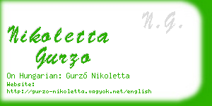 nikoletta gurzo business card